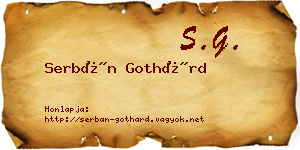 Serbán Gothárd névjegykártya
